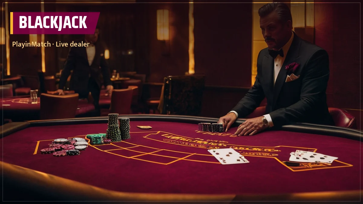 PlayinMatch blackjack live dealer table tile