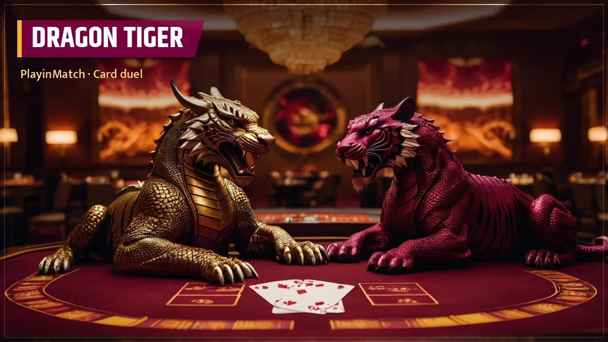 PlayinMatch Dragon Tiger live casino tile